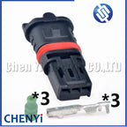 3 Pin Female Auto Reverse radar Connector Car door handle seat rearview mirror heating Wire harness Plug