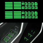 Car Control Switch Button Fluorescent Sticker Window Lifter Luminous Button Sticker Auto Interior Decal Decor Accessories 1-5PCS