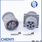 Gray 6 Pin HD16-6-96S HD10-6-96P 1.5mm Series Connector Waterproof Flame Retardant Plug For DEUTSCH