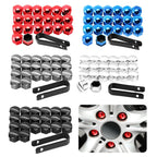 20Pcs 17mm/19mm/21mm Car Wheel Nut Bolts Caps for Audi A6 C6 A4 B7 Citroen Skoda Octavia A7 Tesla Model S / 3 / X Amagi