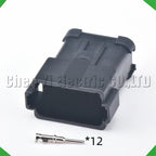 12 Pin Black DT Automotive Connectors Wire harness Plug For Deutsch DT06-12S DT04-12P D...