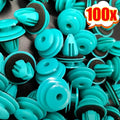 Green Auto Door Panel Clip with Seal Ring Auto Fastener Rivet Bumper Clip Retainer Car Interior Retaining 100/20pcs Amagi