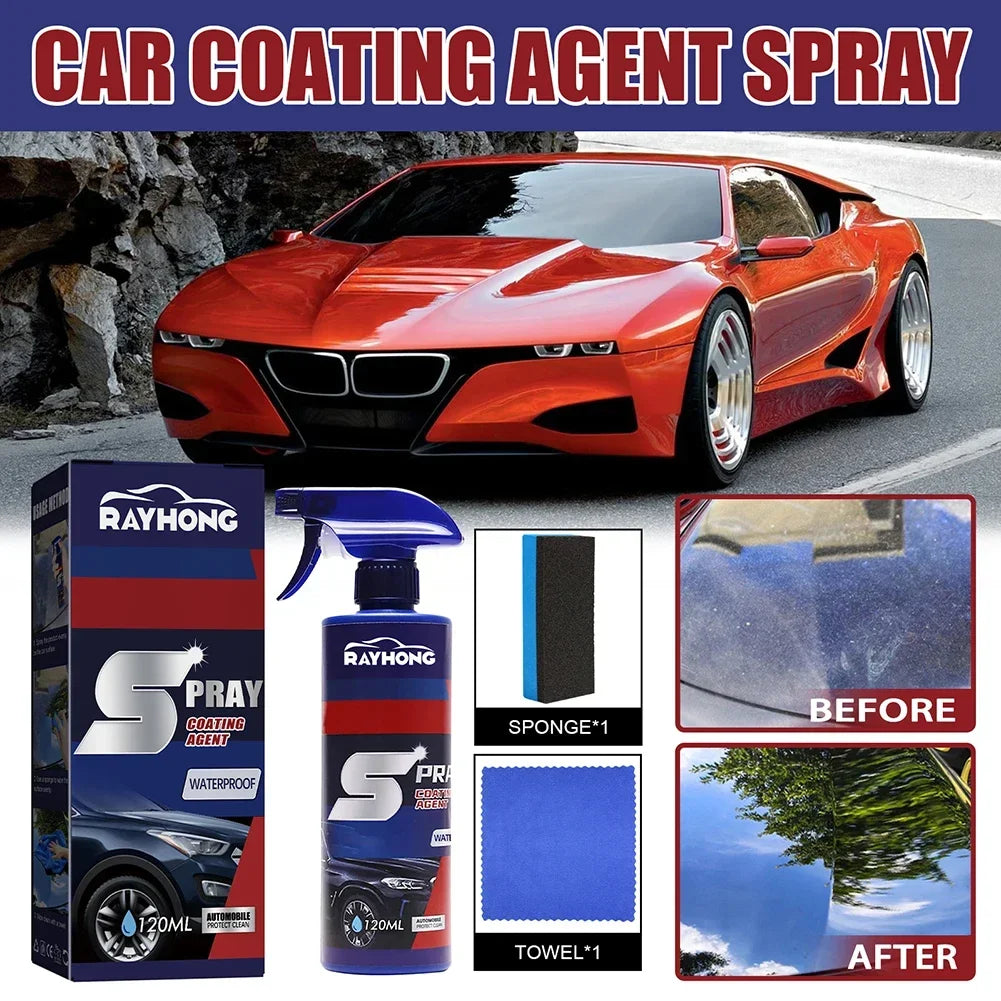 5PC Coating Renewal Agent 3 In 1 Ceramic Car Coating Spray Plastic Parts Refurbish Agent Fast-Acting Spray Waterless Wash amagi
