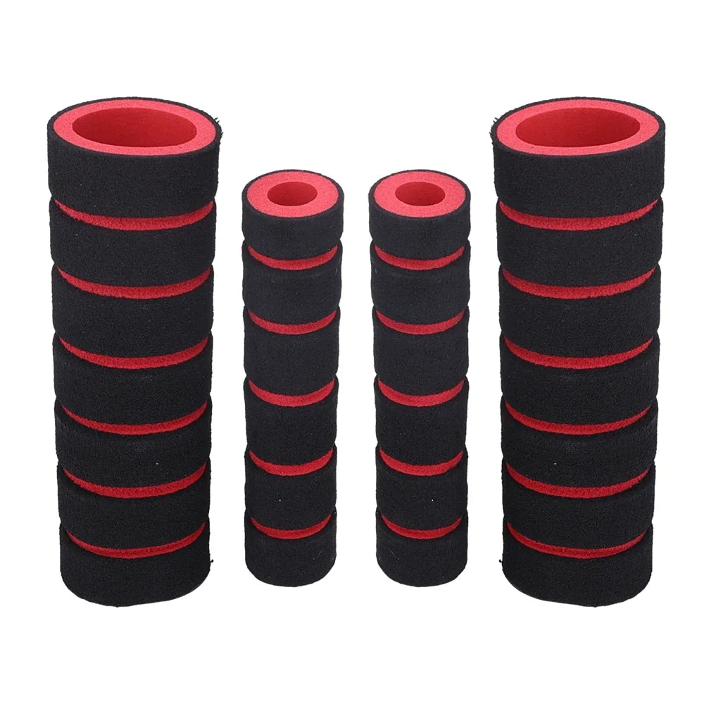 4PCS/SET Bicycle and Motorcycle Handlebar Foam Sponge Grip Cover Universal Anti-slip Soft Handlebar Modification Accessories