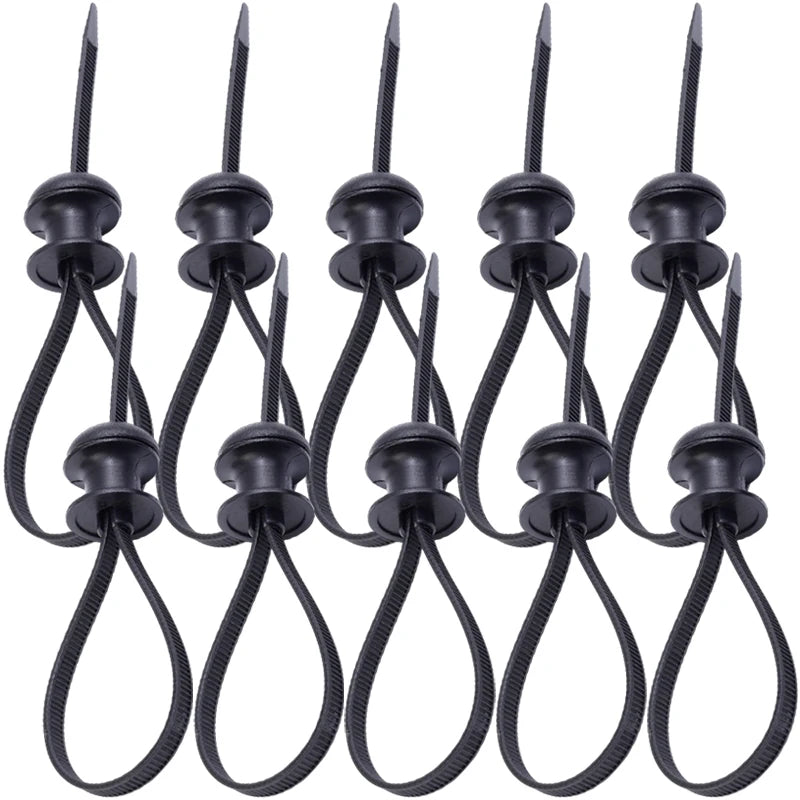 10/1pcs Black Nylon Car Motocycle Base Plate Cable Plastic Loop Tag Self-Locking Zip Ties Installation FIxed Seat Frame Clips