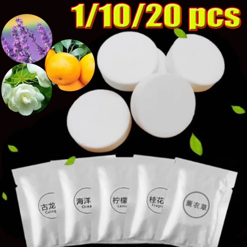 Car Interior Air Freshener Supplies Vent Clip Replacement Set Pads Solid Fragrance Scent Air Freshener Refill Tablets Deodorizer