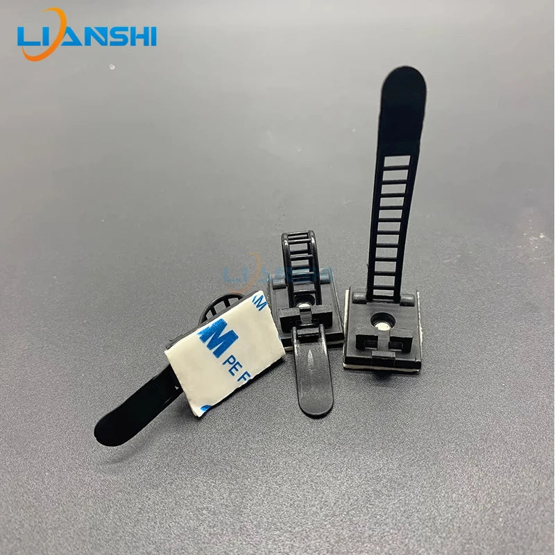 Cable and wire adjustable adhesive cable tie fixing seat, wire management clamp, cable tie, wiring fixing device, 3M self-adhesi