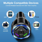 66W USB Type C Fast Charger For Car PD 4 USB Car Quick Charge QC3.0 12/24 V Cigarette Lighter Charger Adapter For iPhone Xiaomi