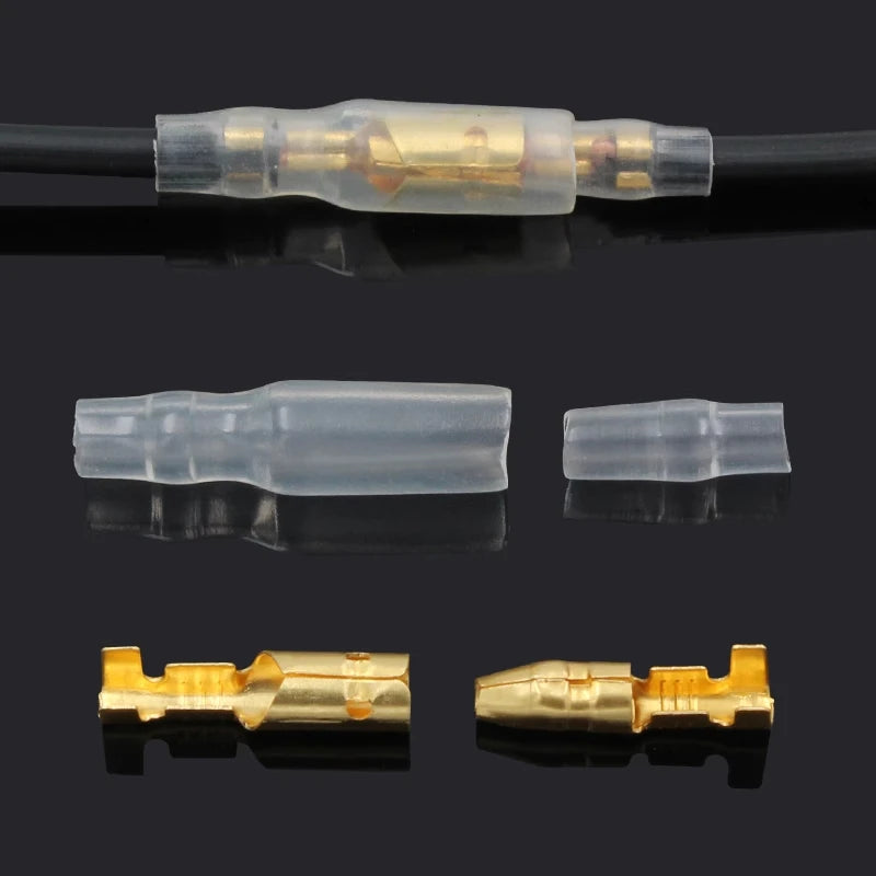 Automobile butt terminal flame retardant sheath diameter 4MM bullet male and female connector wire connector 30 sets