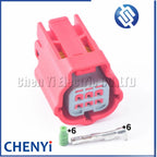 1 Set 6 Pin Car OBD Diagnostic Plug Auto Universal Socket Automotive Connector female protection cover 6189-7963 MWTPB-06-1A-R
