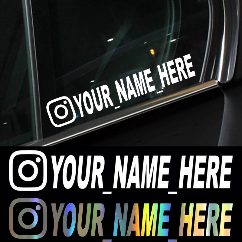 20cmx4cm Personalized Instagram Car Sticker Vinyl Decals Motorcycle Car Stickers（Cannot be customized）