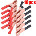 10/2pcs MINI Battery Clip Car Grounding Wire Crocodile Clip Power Clip Full Sheath Fish Clips 70MM Connectors Alligator Clips