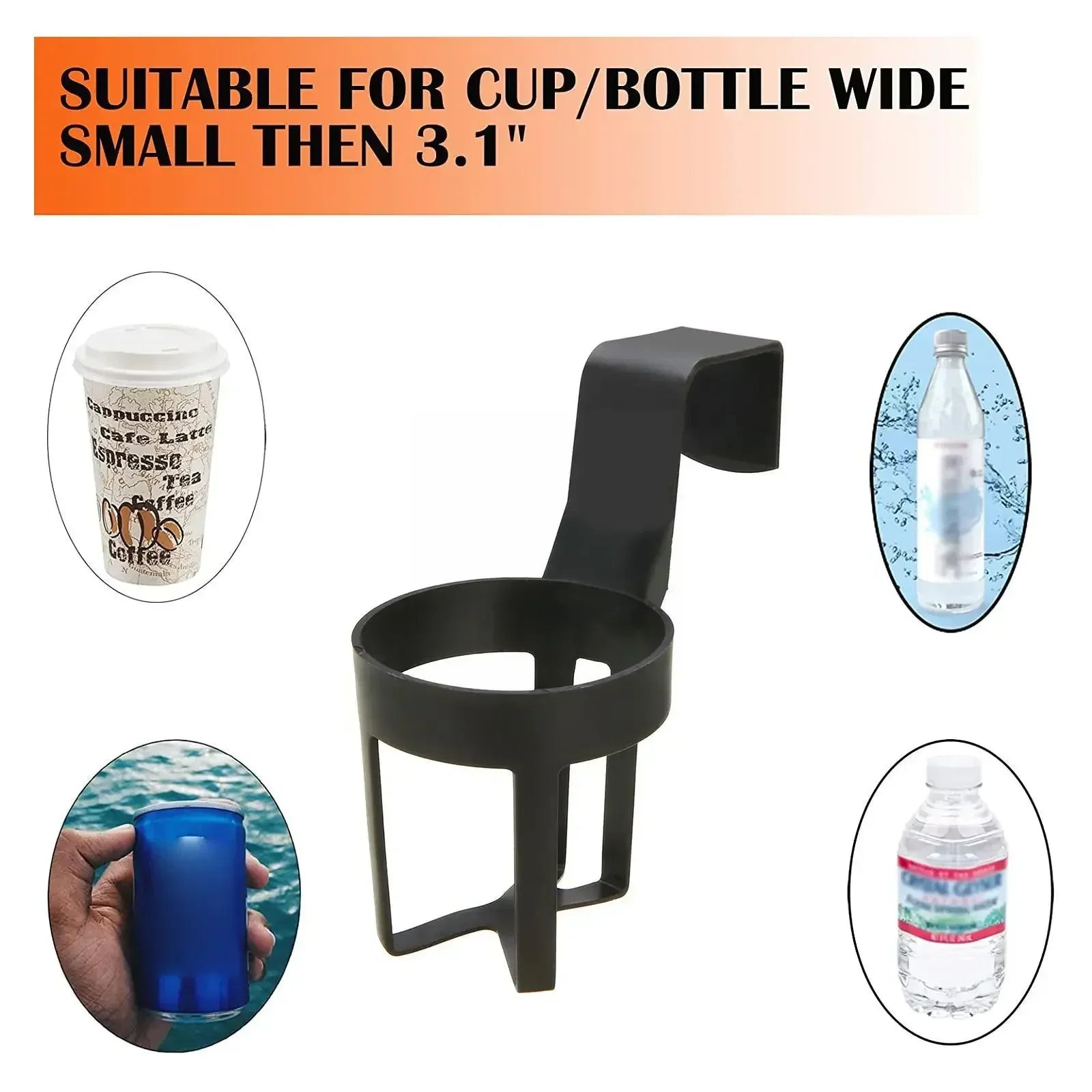 Car Cup Holder Durable Plastic Water Bottle Stand, Vehicle Interior Accessories, Space Saving Design, Easy Install, Convenient
