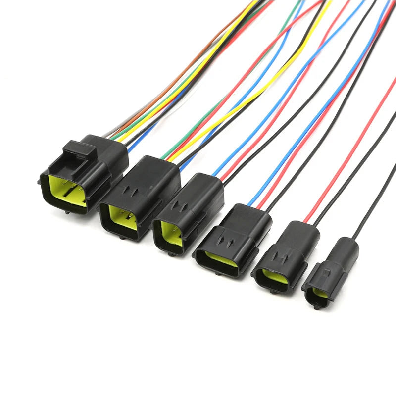 174352-2 AMP type connector, automotive waterproof plug terminal connector, 4/6/8/12-pin male and female plug, 1.8 series plug