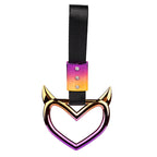 Colorful Car Tow Strap Tsurikawa Ring Heart JDM Train Bus Handle Hand Strap Styling Drift Charm Strap Auto Accessories