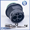 6 Pin connector Cavities HDP26-18-6SN HDP24-18-6PN automotive waterproof plug With Pins For Deutsch HDP series 6