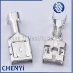10/20 Pcs 9.5 mm Female Auto Crimping Wire Terminal Copper Splice Brass Pins G257 ST741394-3 7116-3250 7116-3250 DJ626-D9.5×1.2C