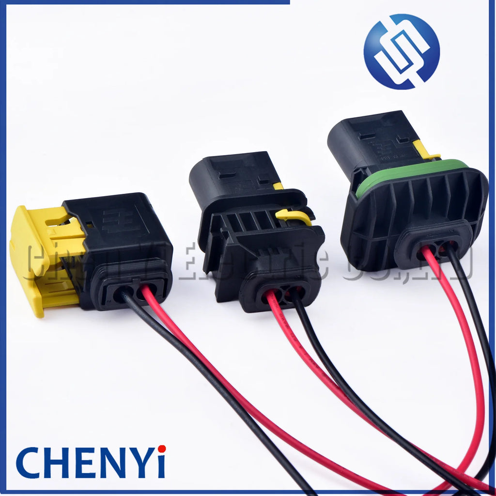 2 Pin Automotive Connector Waterproof Socket Wire harness plug With Rubber Pins 1-1418483-1 1-1703841-1 1-1703839-1 1670150-1
