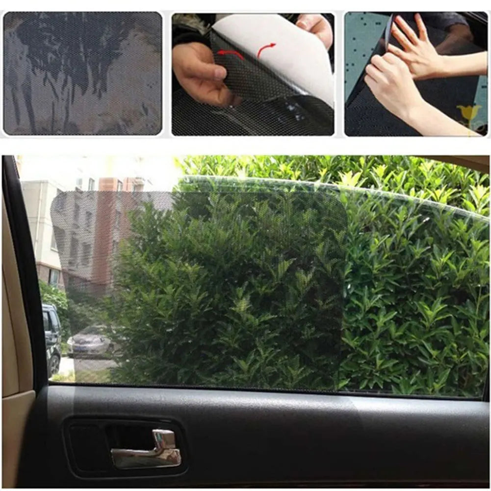 2 Pcs Sun Block Film Anti-UV Car Static Sunshade Stickers Window Glass Sunscreen Curtain Insulation Car Sunroof Solar Film Shade