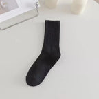 Autumn Winter Thicken Warm Wool Cashmere Thermal Long Crew Stockings Women Home Sleeping Solid Color Women Hot Tubing Socks Amag