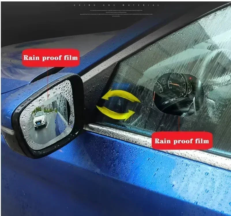 Anti Fog Car Sticker Car Mirror Window Clear Film Car Rearview Mirror Protective Film Waterproof 2 Pcs/Set Amagi