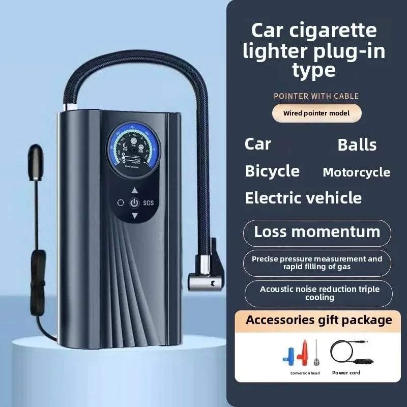 Mini Portable Electrical Air Pump Wireless Tire Inflatable Pump Inflator Electric Motorcycle Pump For Car Motorcycles Bicycles