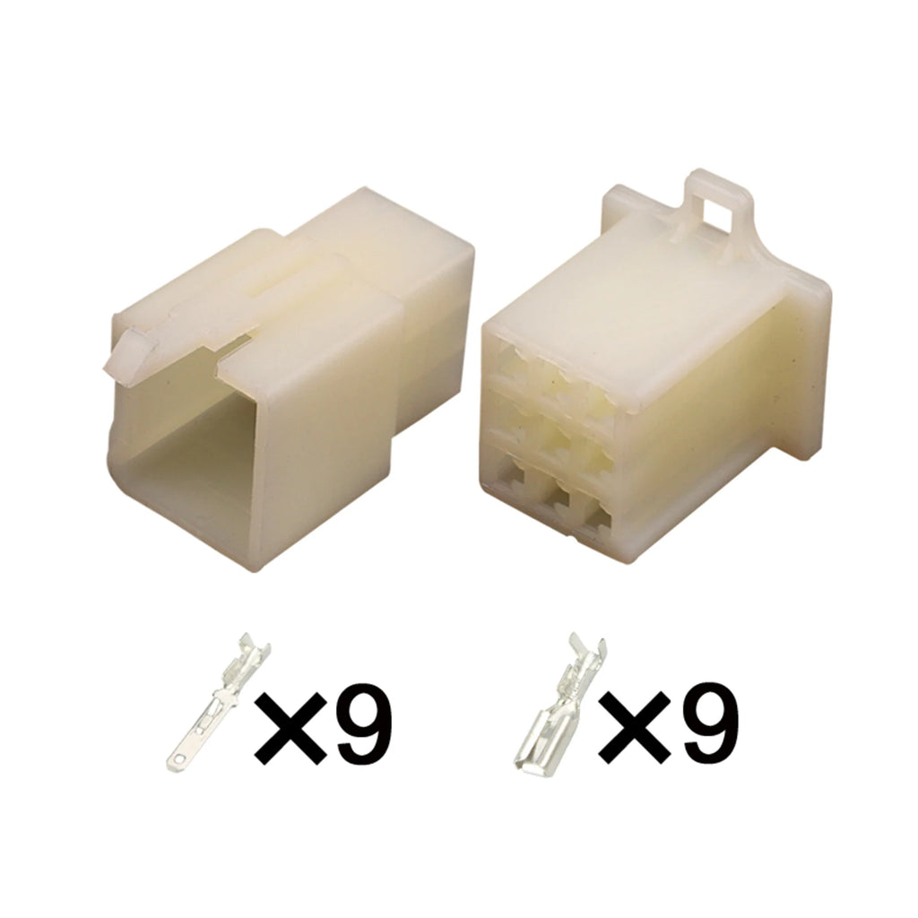 9PIN Connector Unsealed 2.8mm Male Female Connector Handle Switch Plug Wiring Harness Cable Socket 6030-9991 6040-9111