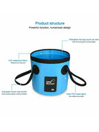 12/20l Portable Foldable Water Bucket Fishing Bucket Folding Water Container For Travelling Camping Hiking Fishing Washing Amagi