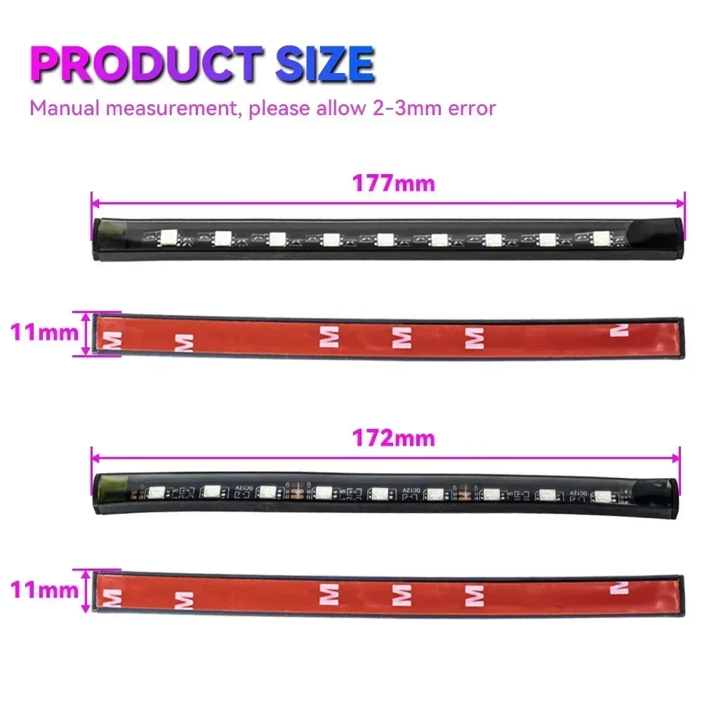 Car RGB LED Strip Light Automotive Interior Foot 36/48 LED APP/Remote/Voice Control Atmosphere Decorative Lamp Ambient Amagi