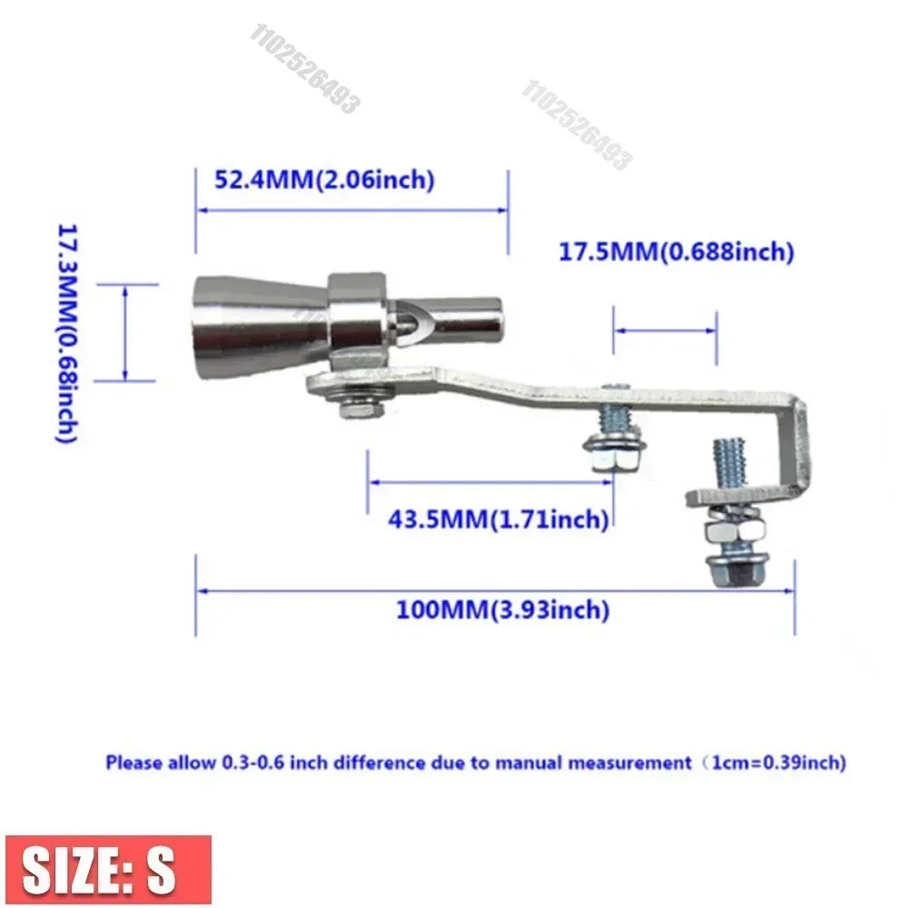 Aluminium Alloy Turbo Sound Tail Throat Exhaust Pipe Whistle Car Modified Part TC XL Muffler Whistle Exhaust Pipe Whistle Amagi