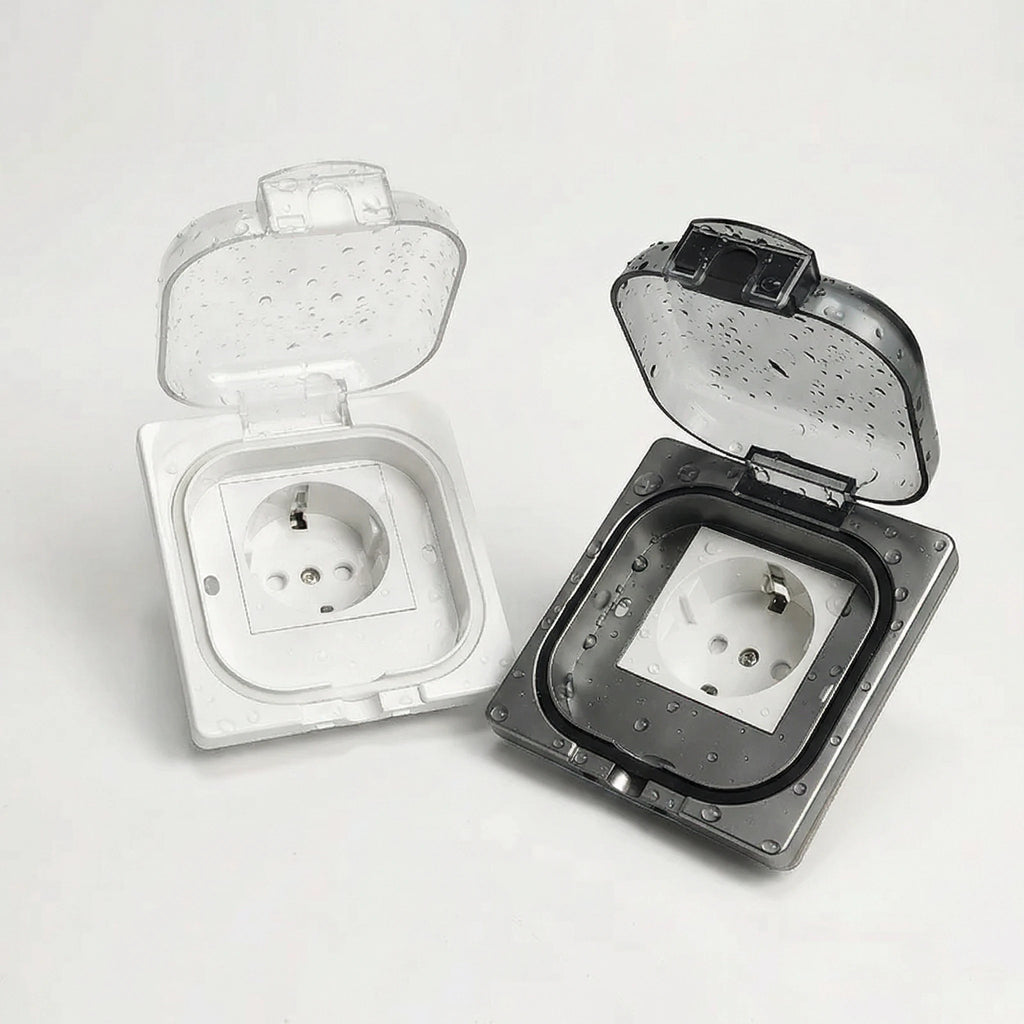 IP65 Waterproof Outdoor Socket- 16A High Power Wall Plate, 250V US/Thai Style 10A Receptacle, Bathroom & Weatherproof Electrical