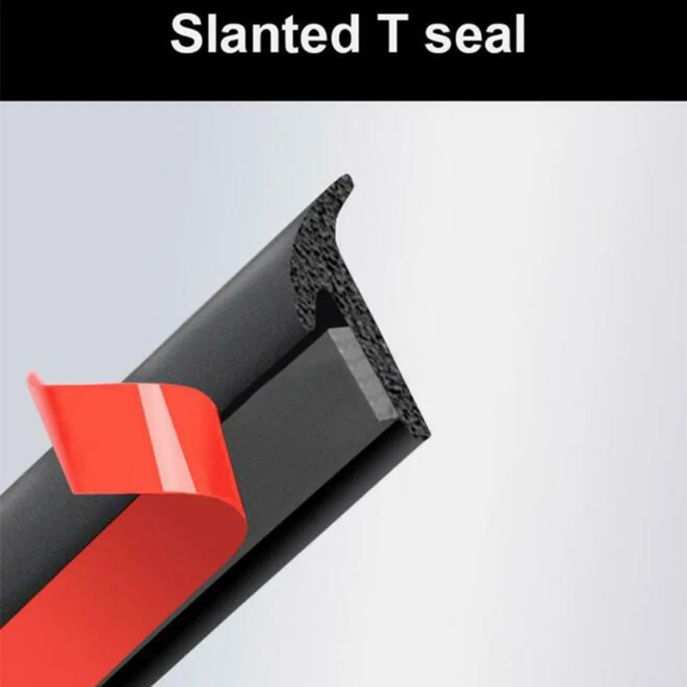 1 Pcs 2M Car Rubber Sealing Strip Inclined T Shaped Weatherproof Edge Trim Universal Waterproof Dustproof Auto Accessories