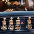 Fashion Car Hanging Perfume Pendant Fragrance Air Freshener Empty Glass Bottle For Essential Oils Diffuser Auto Ornaments Amagi