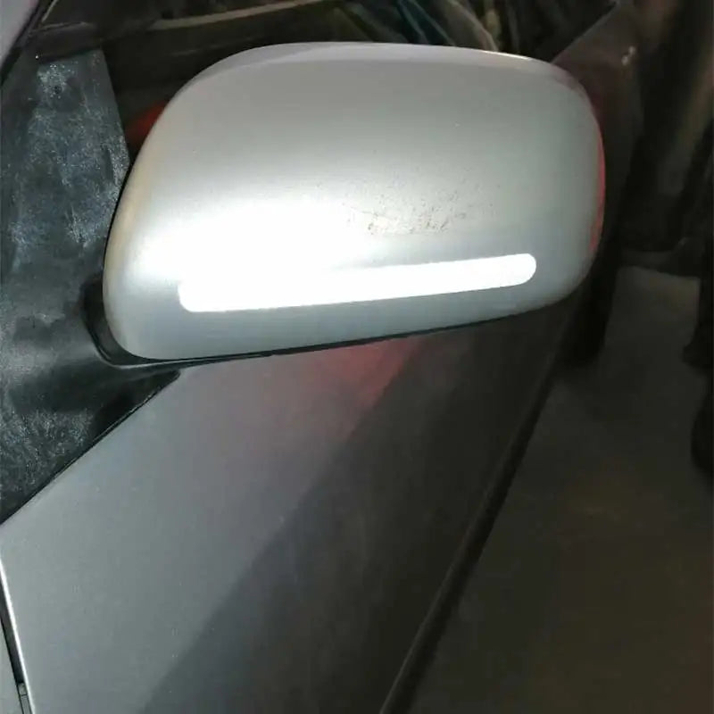 6/2pcs Car Reflective Safety Strip Stickers Car Rearview Mirror Reflective Sticker Reflective Warning Safety Tape Accessories
