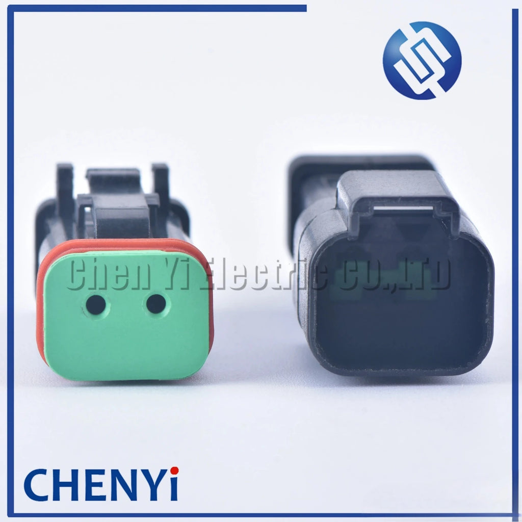 Black 2 Pin DT Series Enhanced Seal Waterproof Wire auto connector DT06-2S DT04-2P DT06-2S-E005 DT04-2P-E005 For Deutsch