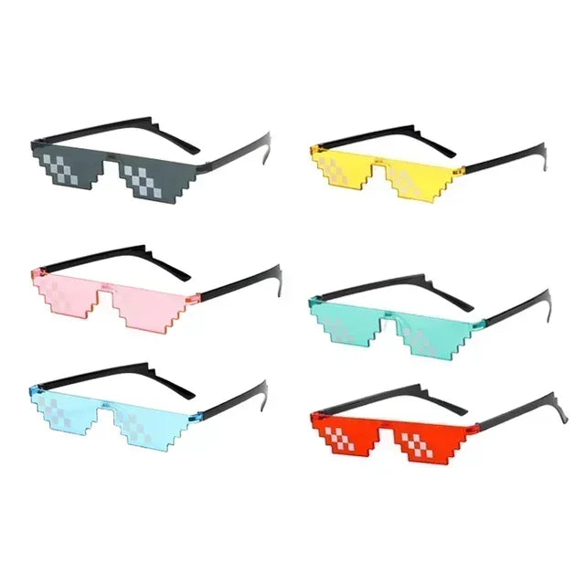 8 Bit Thug Life Sunglasses Pixelated Men Women Brand Party Eyeglasses Mosaic UV400 Vintage Eyewear Unisex Gift Toy Glasses Amagi