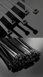 Heavy Duty Self-Locking Nylon Cable Ties 5x200 5x500mm Black, Weatherproof Zip Ties for Electrical Industrial Home Use,Bulk Pack