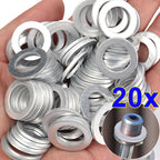 10/20pcs Car Engine Sump Oil Drain Seal Gasket 14mm Hole Nut Washer for Honda Engine Oil Sump Aluminium Seal Gasket Auto Parts