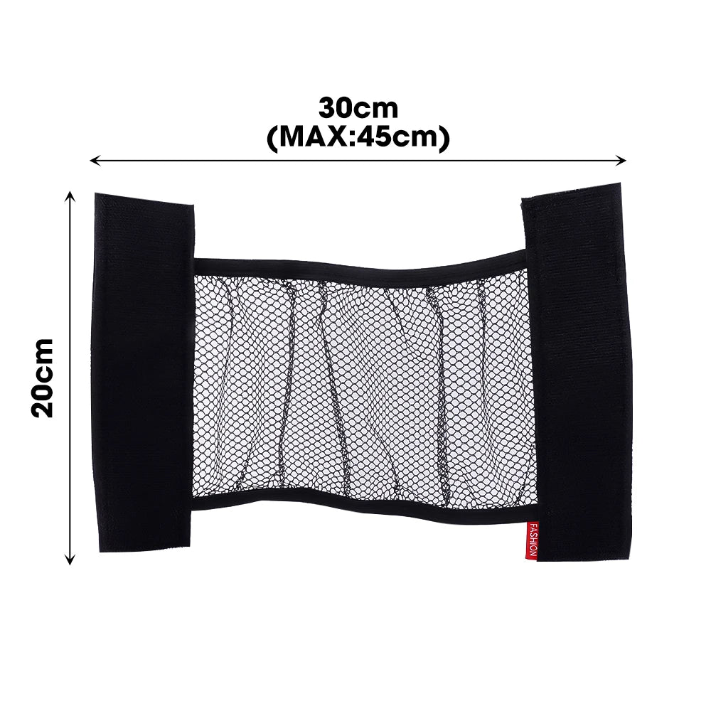 Car Trunk Elastic Mesh Fixed Straps Car Interior Organizer Extinguisher Storage Net Bag Seat Back Fixing Bag Auto Car Accessory