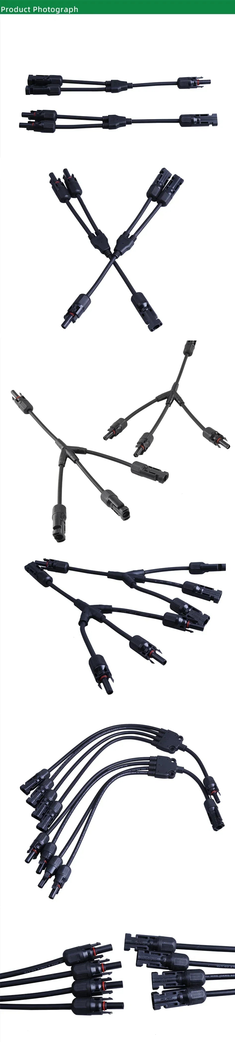1/5 Sets Photovoltaic Solar PV Connector IP67 Y/T Type 30A 1000V 3-7 Way Branch Kit for PV/MC Cable 2.5/4/6mm² Battery Module