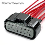 1 Set 12 Pin 2.8mm Auto Waterproof Female Electrical Cable Connectors Plug Waterproof Female Wiring Harness with Cable 15326910
