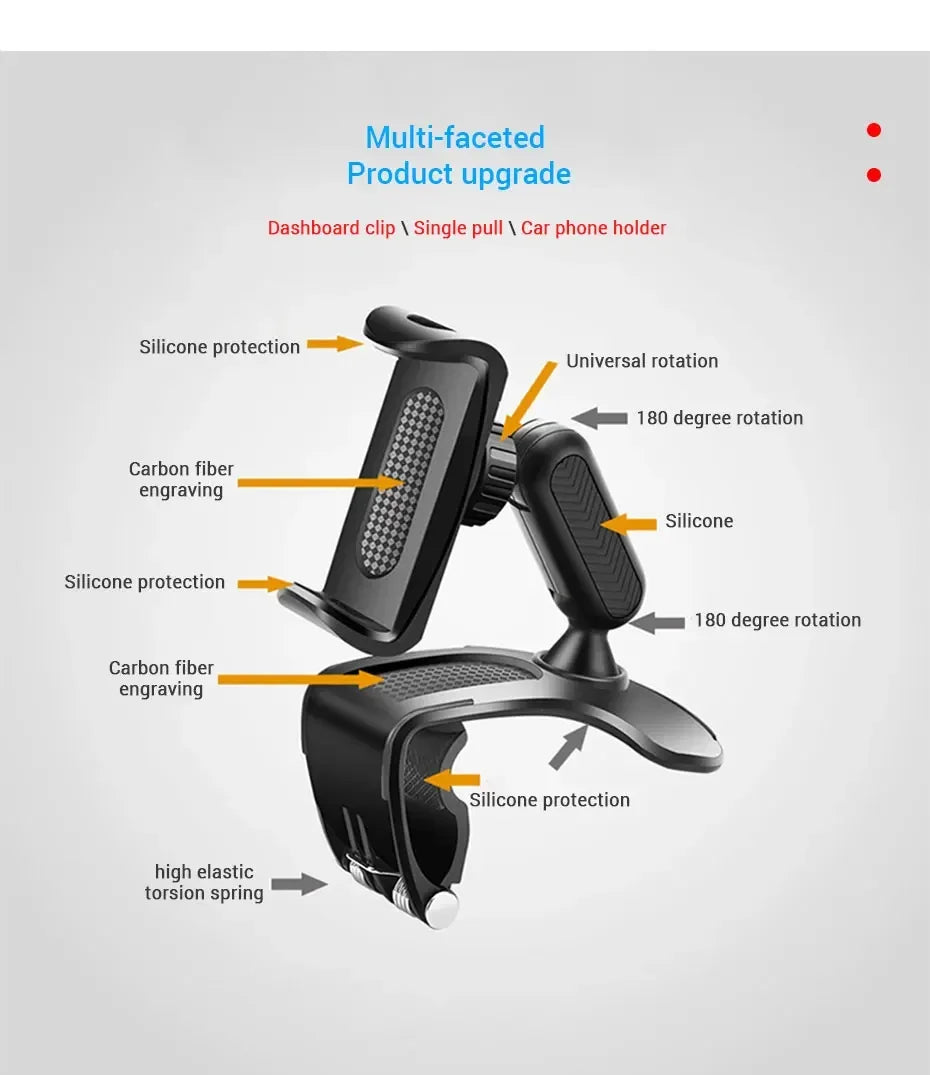 Car Dashboard Phone Holder Smartphone Stand For Mitsubishi Asx Lancer Outlander Pajero Sport L200 Colt Carisma Galant Grandis