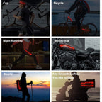 4 Flashing Motorcycle Bike Helmet LED Cold Light Strip EL Sticker Waterproof Warning Lights Motorcycle Night Riding Accessories
