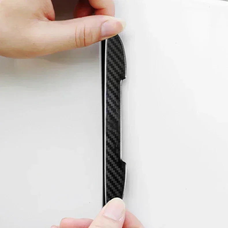 Car Door Carbon Fiber Anti-collision Protector Bar Stickers Rearew View Mirror Cover Protection StripSide Edge Protection Amagi