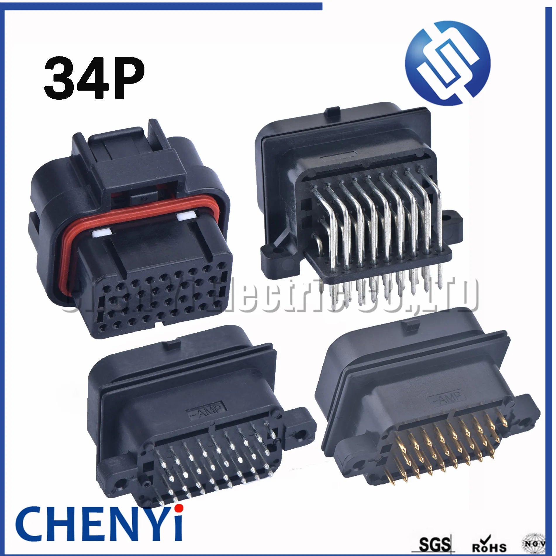 26/34/60 Pin ECU PCB Mount Header Plug Connector 6437288-1 6437288-3 4-1437290-0 3-1437290-7 5-6447223-0 6437288-6 2-6447232-3