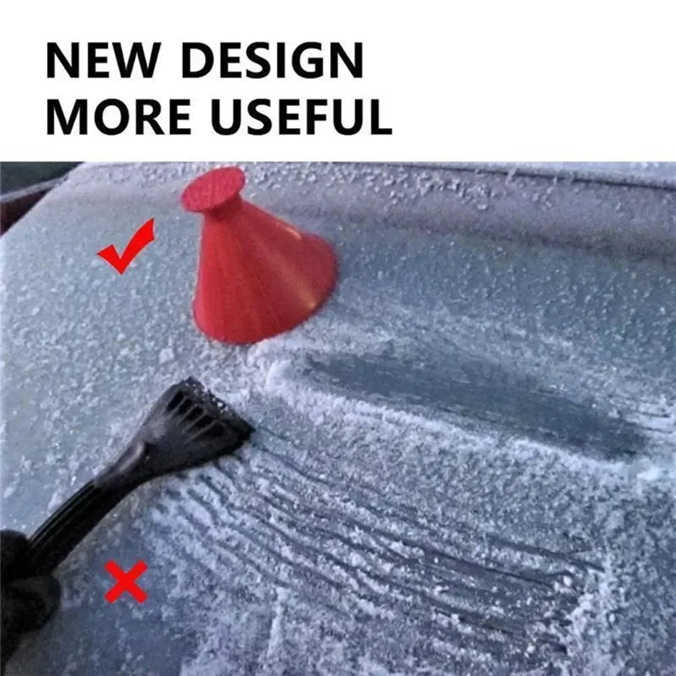 Winter Auto Car Magic Window Windshield Ice Scraper Shaped Convenient and Practical Funnel Snow Remover Deicer Cone Scrapin Amag