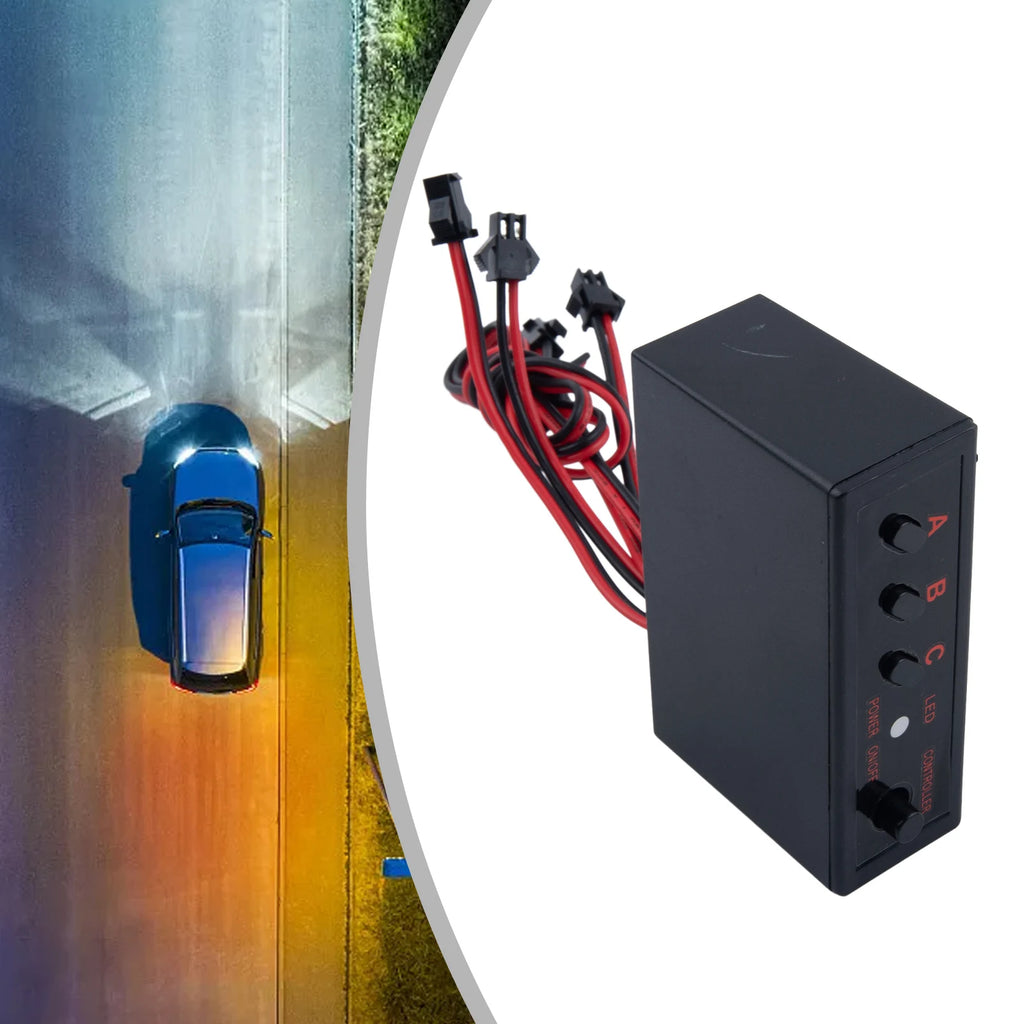 Auto 4 Ways LED Strobe Flash Light Lamp Flasher Flashing Controller Box 12V Car Accessories Controller Switch