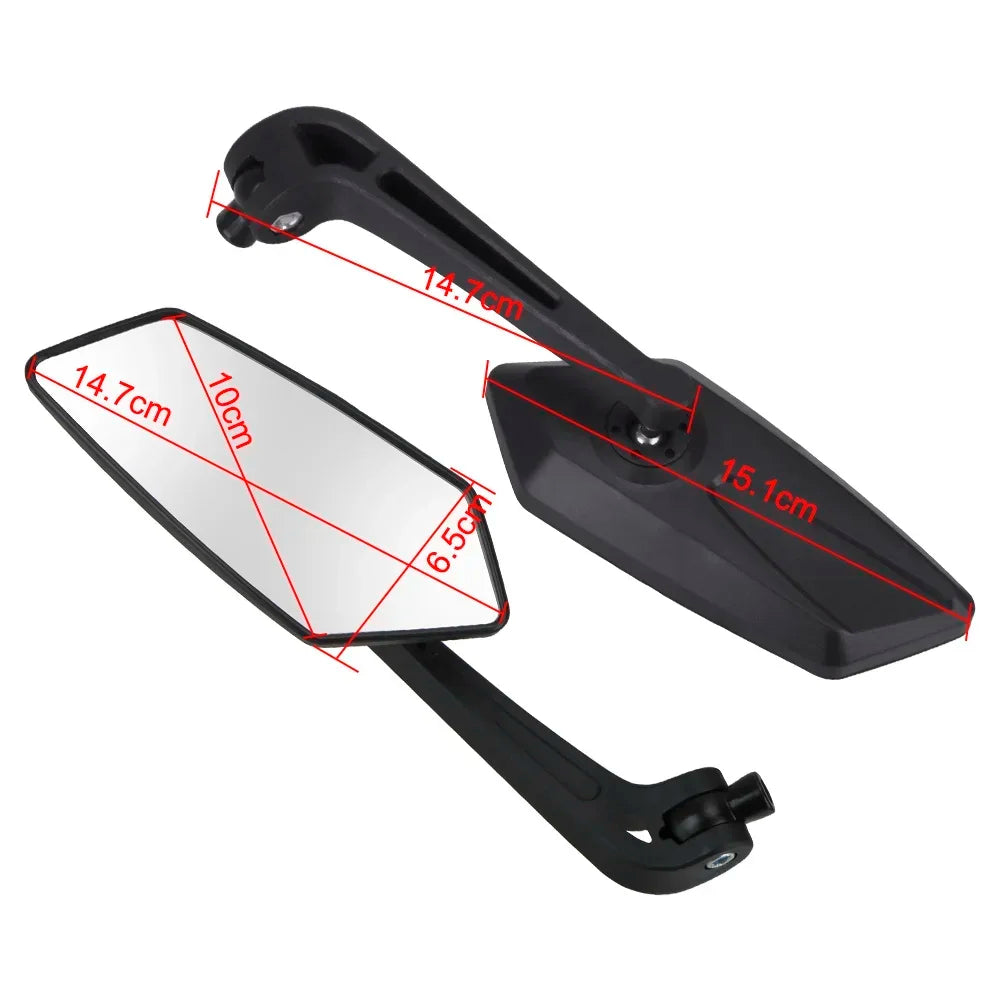 360° Rotating Wide Angle Bicycle Mirror Impact Resistant with Extra Large View Surface Seamless Handlebar Mount Bike amagi