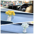 Car Interior Decoration Auto Dashboard Gadgets Ornament Cute Simulation Flowers Vase Sakura Gypsophila For Girl Woman Amagi