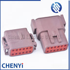 brown Deutsch 12 Pin Sealed waterproof connector DTM06-12SD DTM04-12PD Automotive Connector Heavy Truck Wiring Harness Plug